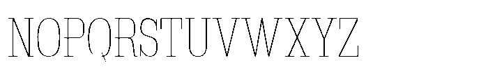 Montrex Slab Thin Condensed Low Subhead Font UPPERCASE