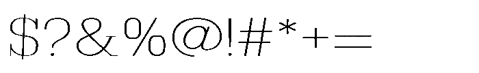 Montrex Slab Thin Expanded High Subhead Font OTHER CHARS