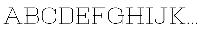 Montrex Slab Thin Expanded High Subhead Font UPPERCASE
