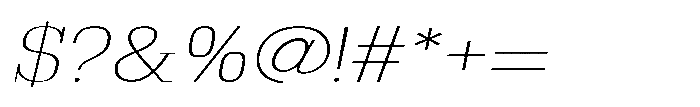 Montrex Slab Thin Expanded Italic Font OTHER CHARS
