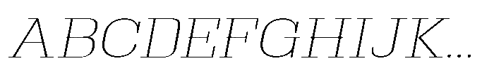 Montrex Slab Thin Expanded Italic Font UPPERCASE