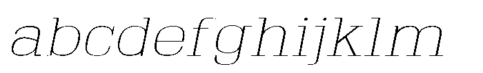Montrex Slab Thin Expanded Italic FONT