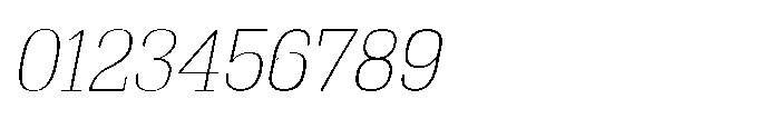 Montrex Slab Thin Italic Font OTHER CHARS