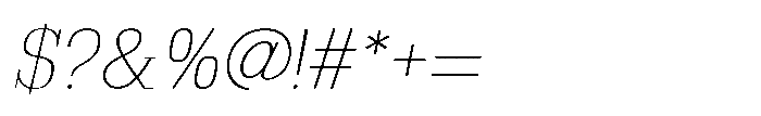 Montrex Slab Thin Italic Font OTHER CHARS