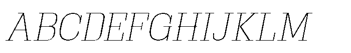 Montrex Slab Thin Italic Font UPPERCASE
