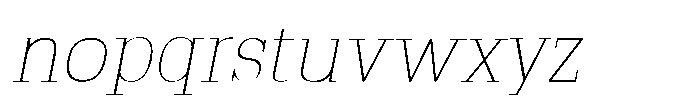 Montrex Slab Thin Italic Font LOWERCASE