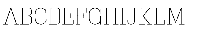 Montrex Slab Thin Norm Display Font UPPERCASE