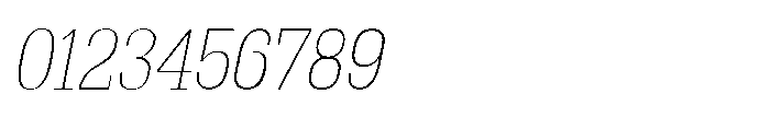 Montrex Slab Thin Semi Condensed Italic Font OTHER CHARS