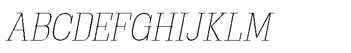 Montrex Slab Thin Semi Condensed Italic Font