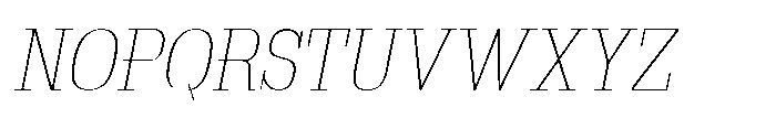 Montrex Slab Thin Semi Condensed Italic Font UPPERCASE