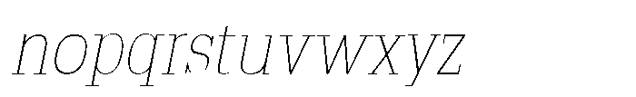 Montrex Slab Thin Semi Condensed Italic Font LOWERCASE