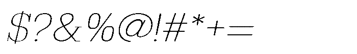 Montrex Slab Thin Semi Expanded Italic Font OTHER CHARS