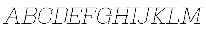 Montrex Slab Thin Semi Expanded Italic Font UPPERCASE