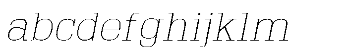 Montrex Slab Thin Semi Expanded Italic FONT
