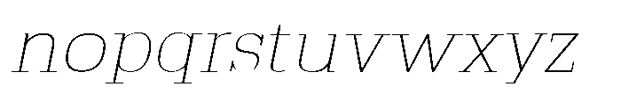 Montrex Slab Thin Semi Expanded Italic Font LOWERCASE