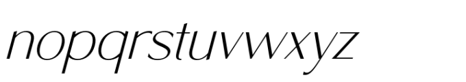 Montu Thin Italic Font LOWERCASE