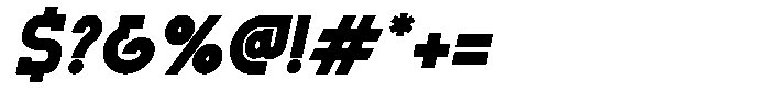 Monty Oblique Font OTHER CHARS