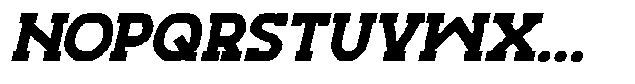 Monty Oblique Font LOWERCASE