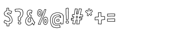 Moolina Outline Font OTHER CHARS