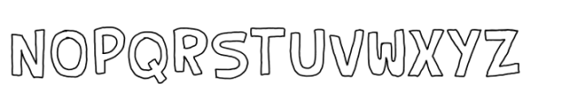 Moolina Outline Font UPPERCASE