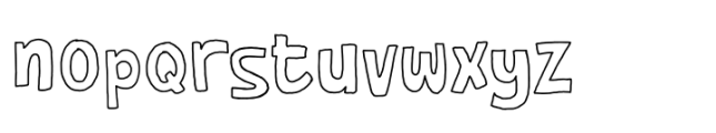 Moolina Outline Font LOWERCASE