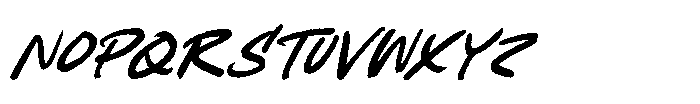 Moon Blade Italic Font LOWERCASE
