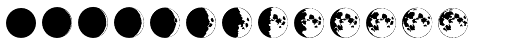 Moon Phases Font LOWERCASE