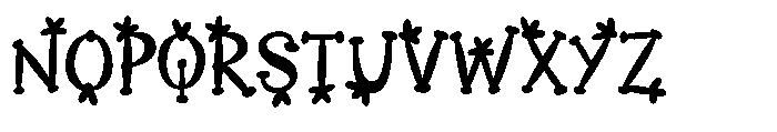 Moonshore All Caps Flower Font UPPERCASE