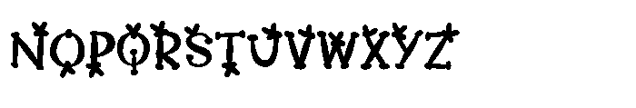 Moonshore All Caps Flower Font LOWERCASE