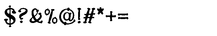 Moonshore Regular Font OTHER CHARS