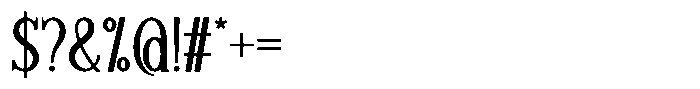 Moontrace Regular Font OTHER CHARS
