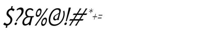 Morale Thin Italic Font OTHER CHARS