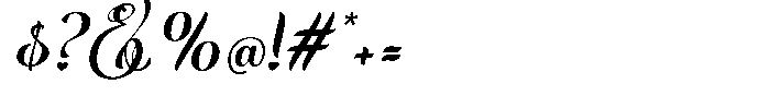 Moranbillye Italic Font OTHER CHARS
