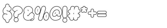 Moranky Outline Font OTHER CHARS