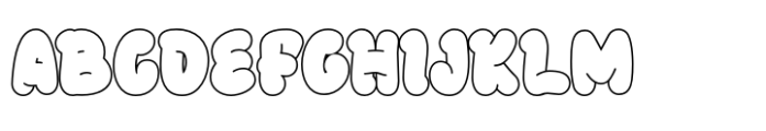 Moranky Outline Font UPPERCASE