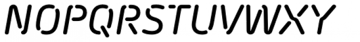 Morebi Rounded Medium Italic Stencil Font UPPERCASE