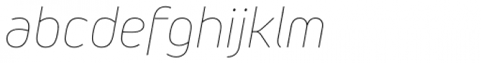 Morebi Rounded Thin Italic Font LOWERCASE
