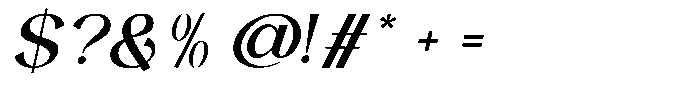 Moreira Italic Font OTHER CHARS