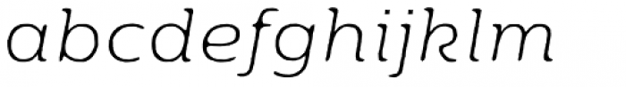 Moreno Rough Two Thin Italic Font LOWERCASE