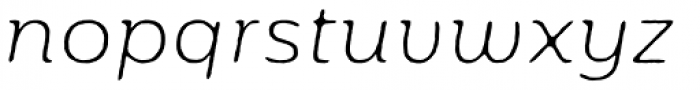 Moreno Rough Two Thin Italic Font LOWERCASE