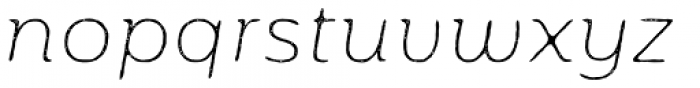 Moreno Rust Two XThin Italic Font LOWERCASE