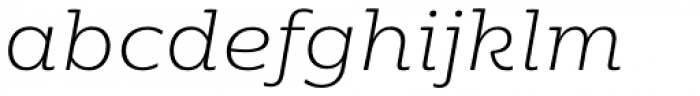 Moreno Thin Italic Font LOWERCASE