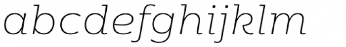 Moreno XThin Italic Font LOWERCASE