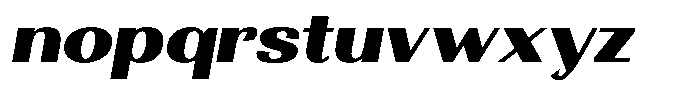 Morenta Black Slanted Expanded Font LOWERCASE