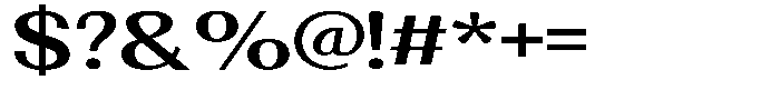 Morenta Bold Expanded Font OTHER CHARS