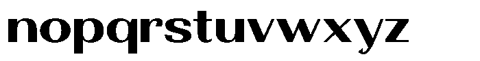 Morenta Bold Expanded Font LOWERCASE