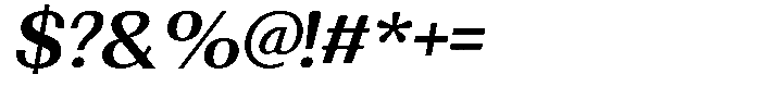 Morenta Bold Slanted Font OTHER CHARS