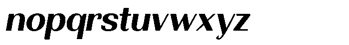 Morenta Bold Slanted Font LOWERCASE