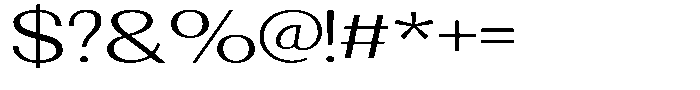 Morenta Expanded Font OTHER CHARS