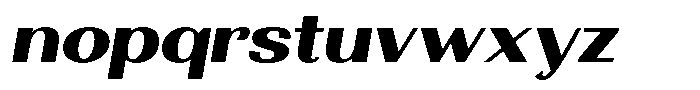 Morenta Extra Bold Slanted Expanded Font LOWERCASE